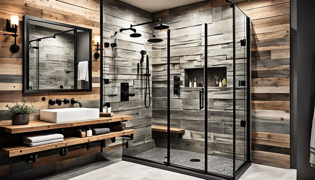 Modern shower enclosures with masculine design