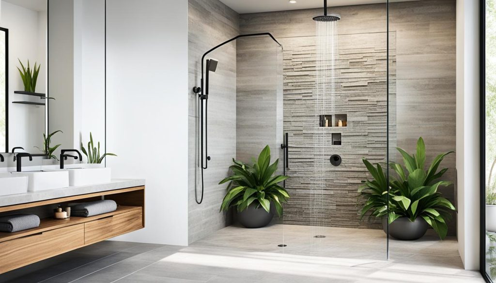 Modern tropical shower design