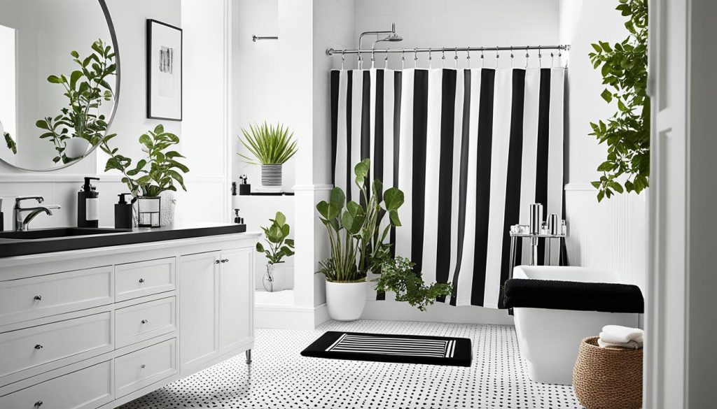 Monochrome bathroom accessories