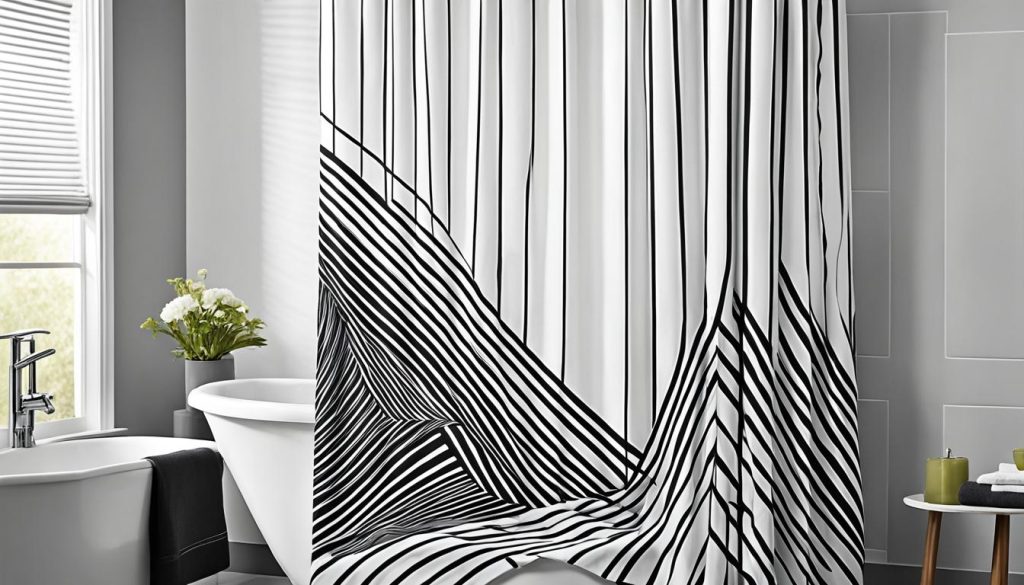 Monochrome shower curtain trends