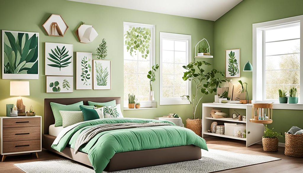 Nature-inspired modern girl's bedroom decor