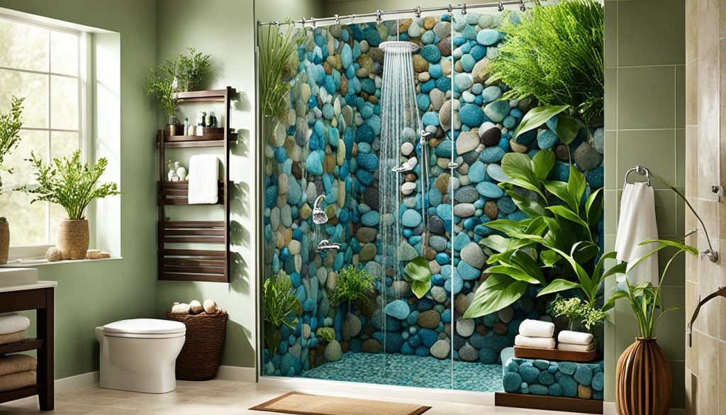 Nature-inspired shower color schemes