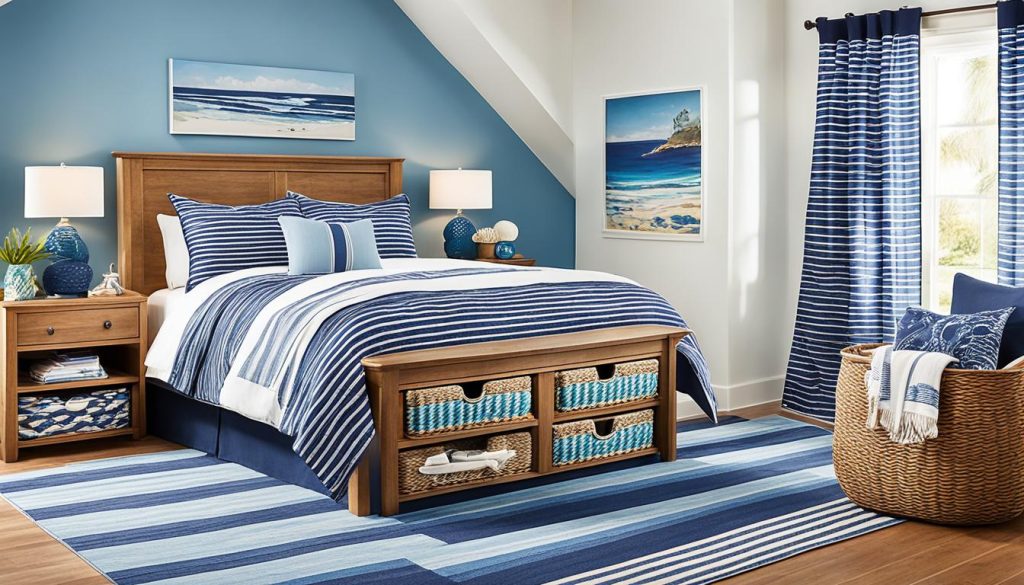 Nautical bedroom accents for storage