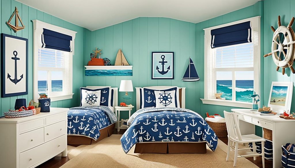 Nautical bedroom design for children