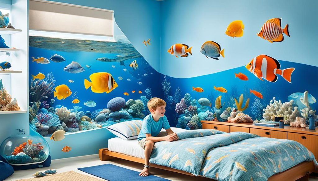 Ocean-themed bedroom maintenance