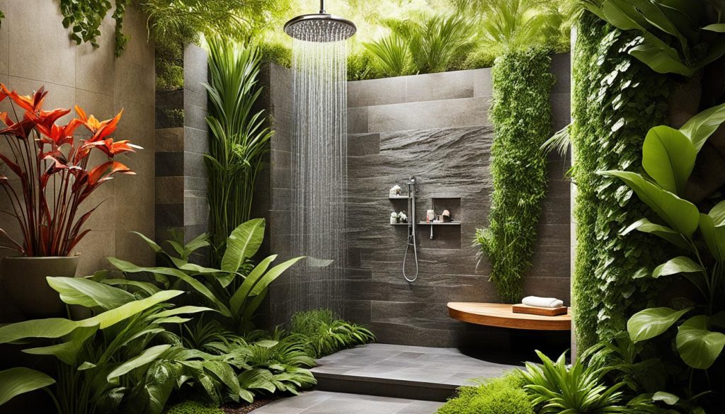 Outdoor-inspired shower transformation