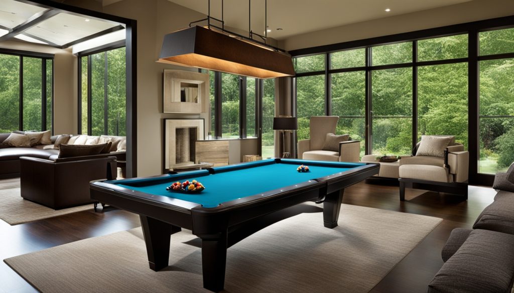 Pool table room design