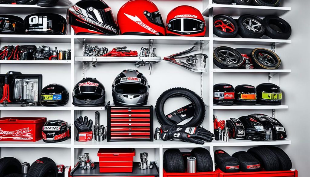 Racing-themed storage solutions