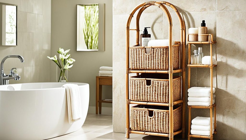 Rattan shower caddies