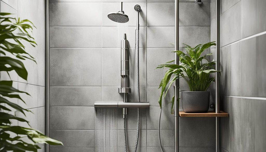 Rust-resistant shower storage