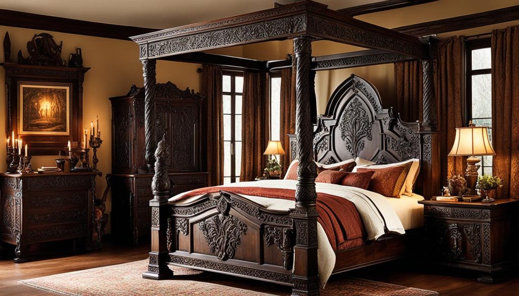 Rustic medieval furniture