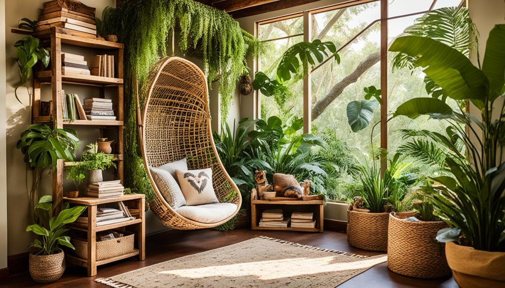 Safari-inspired interiors for reading nook