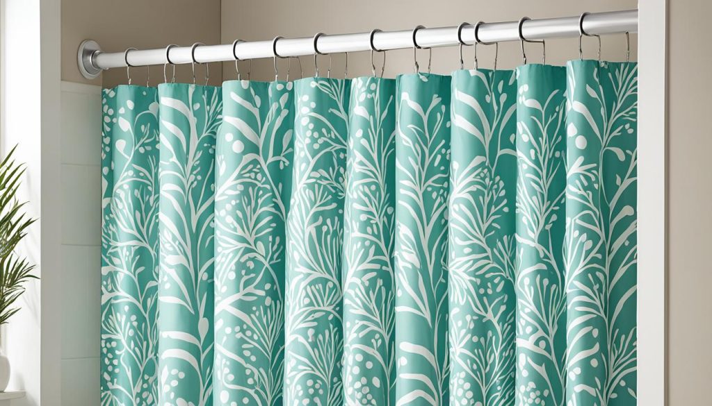 Shower curtain sizing guide