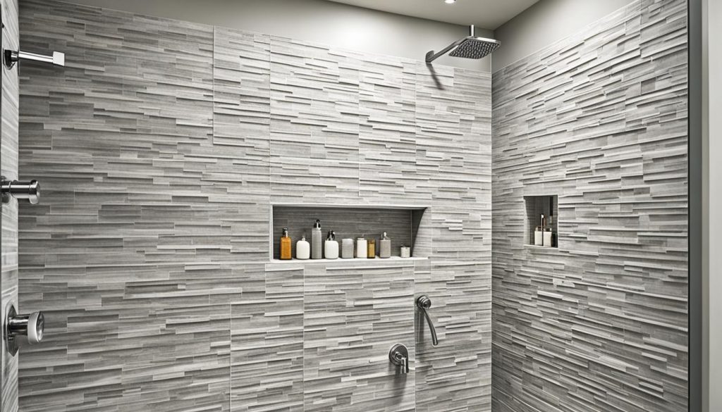 Slip-resistant shower floors with textured tiles