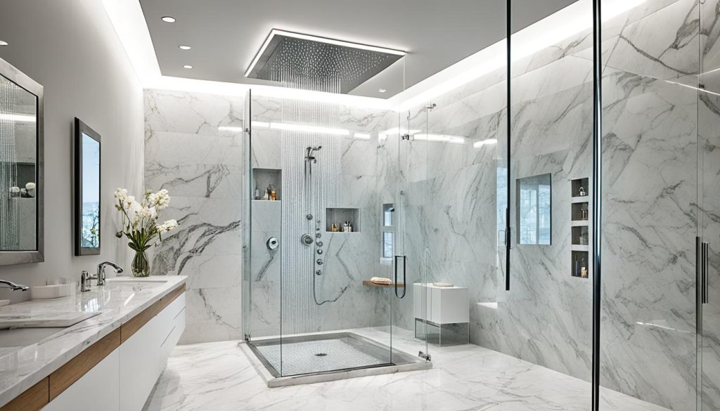 Smart shower controls in luxury shower enclosures