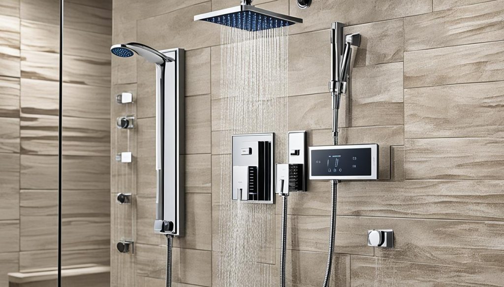 Smart shower system in modern shower design