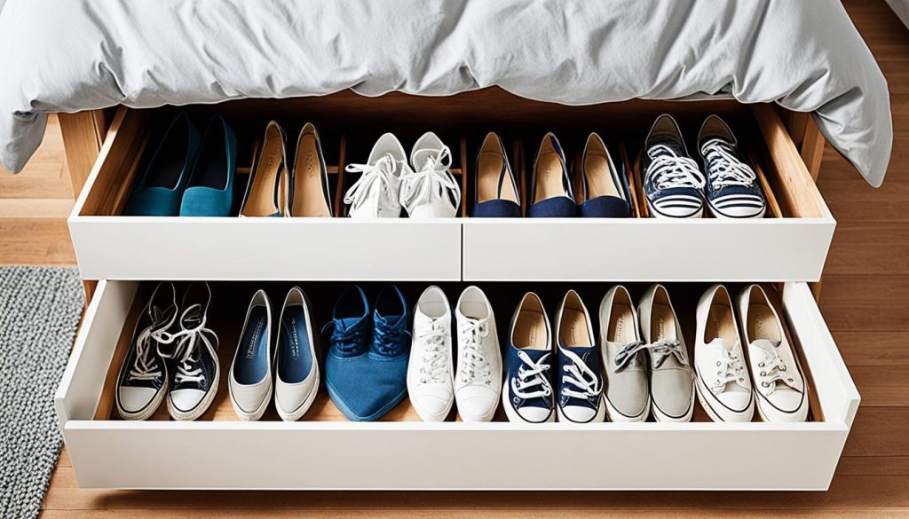 Smart storage solutions for under-bed space