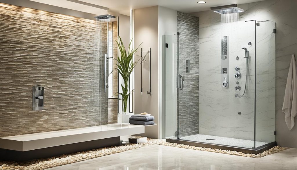 Spa-inspired shower installations