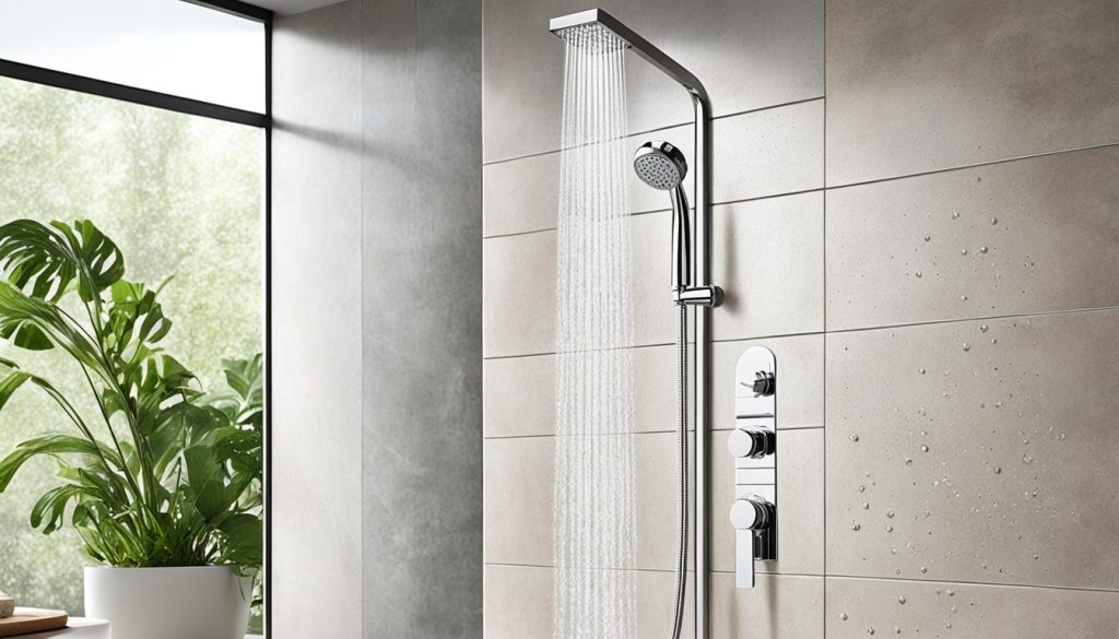 Spa-inspired shower with rainfall showerhead