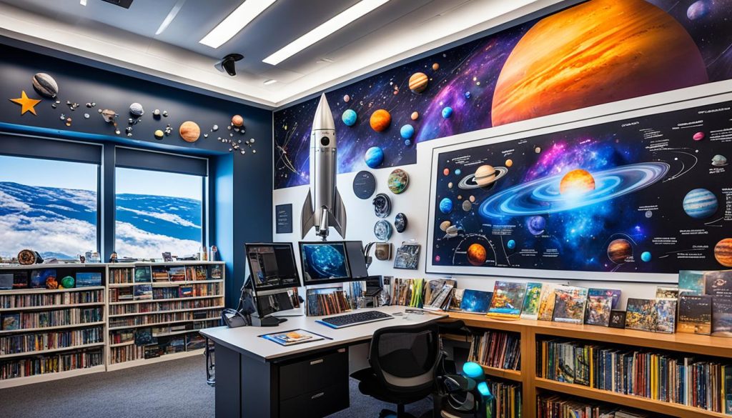 Space exploration learning corner