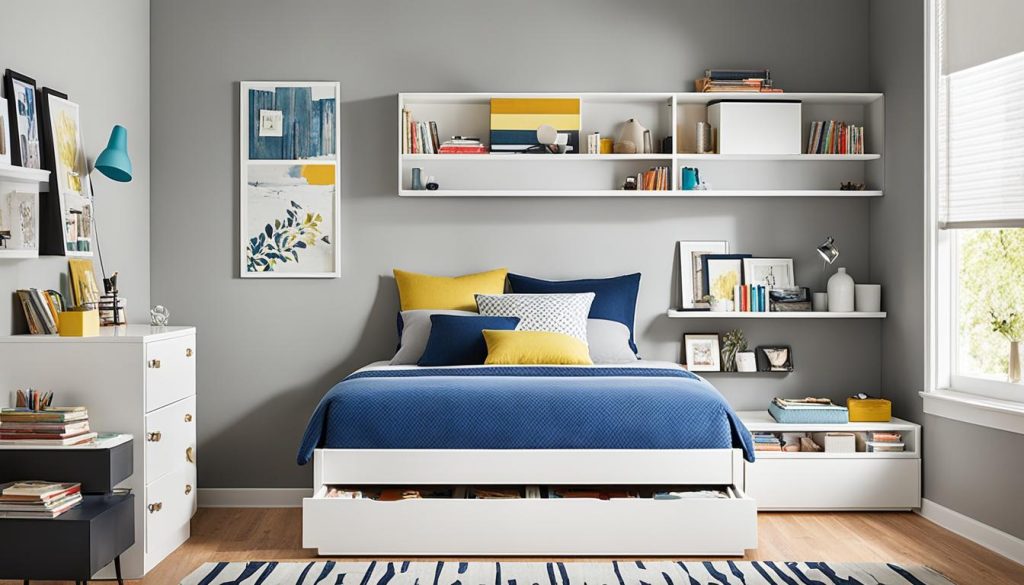 Space-saving bedroom furniture