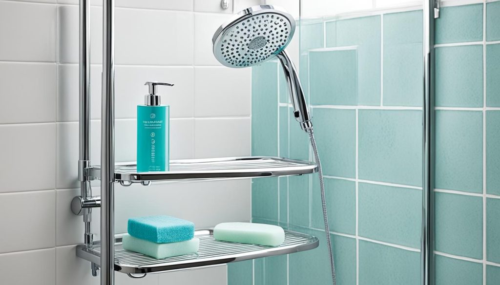 Space-saving shower baskets