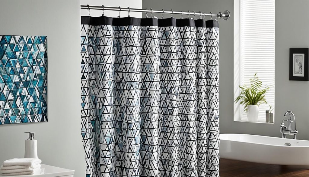 Space-saving shower curtains