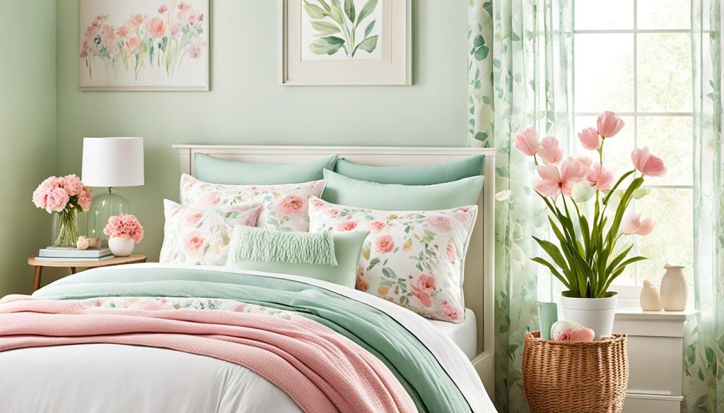 Spring-inspired bedroom makeover