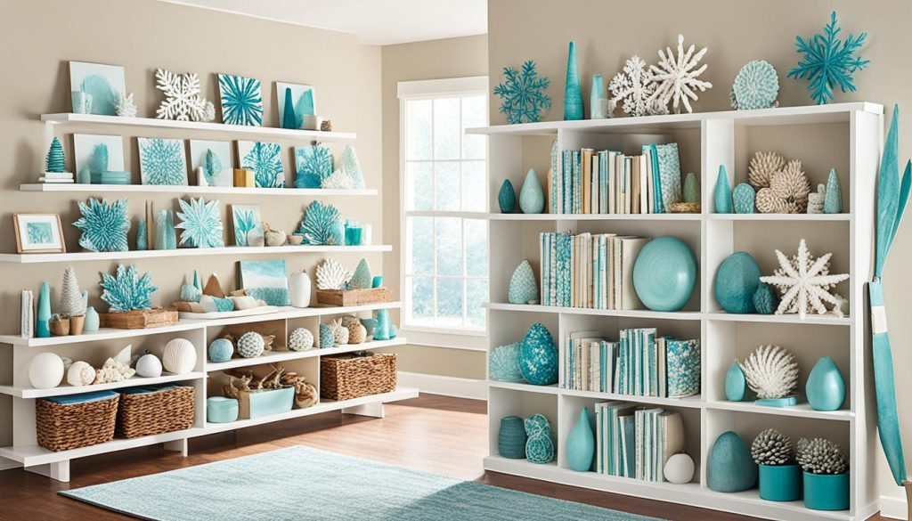 Storage solutions for rotating room embellishments