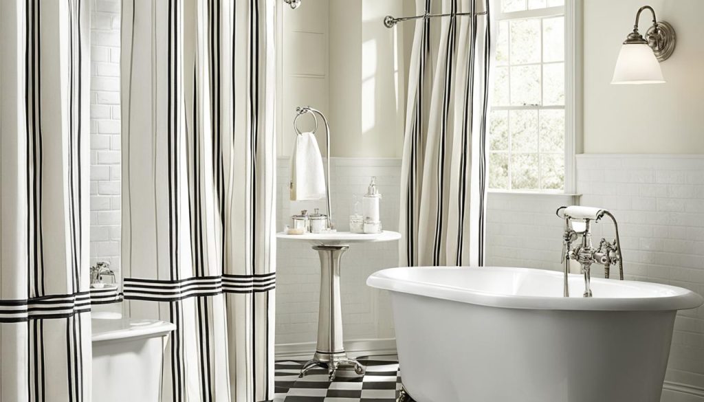 Striped shower curtain designs