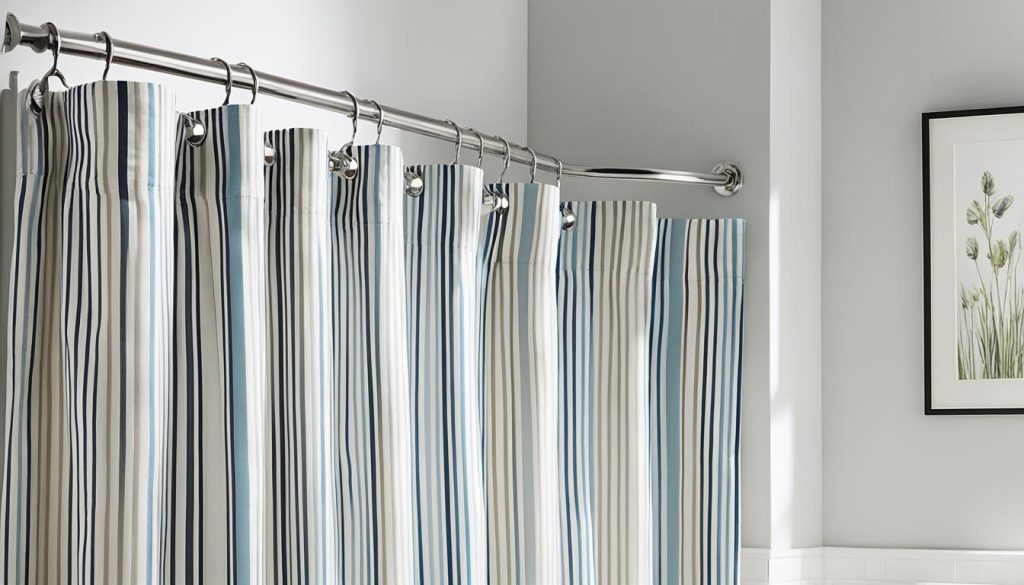 Striped shower curtain styles