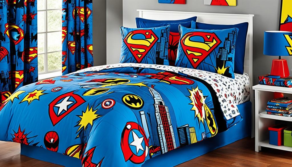 Superhero-themed bedding set