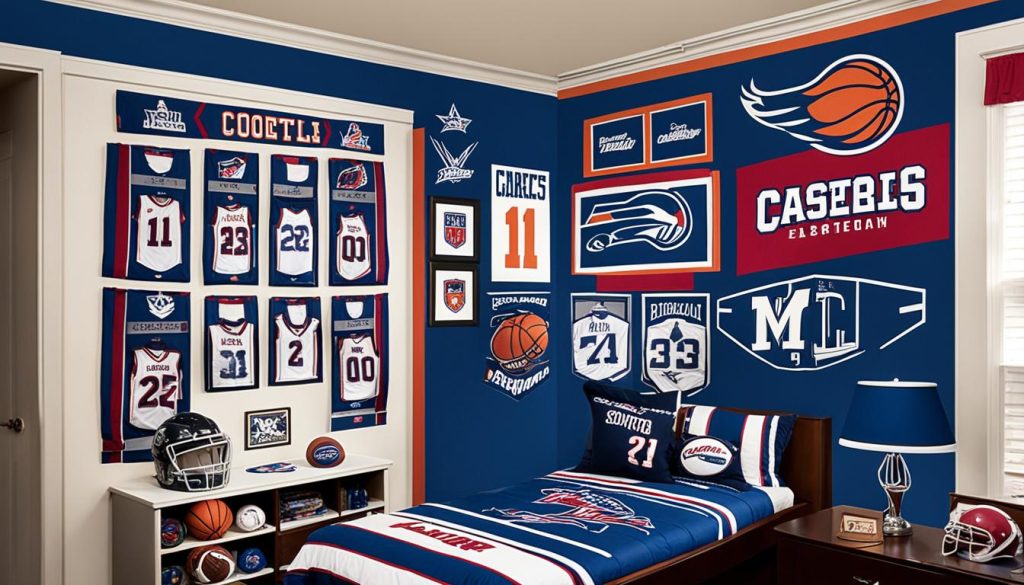 Team spirit bedroom design