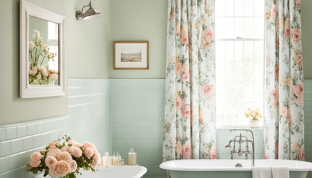 Timeless bathroom style with floral patterns