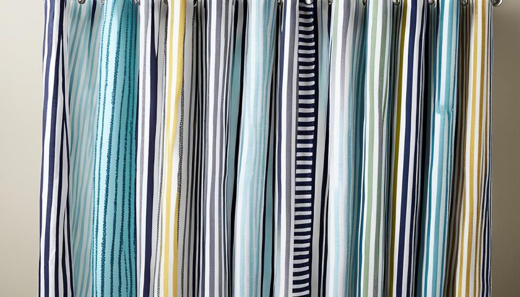 Top-rated striped shower curtains