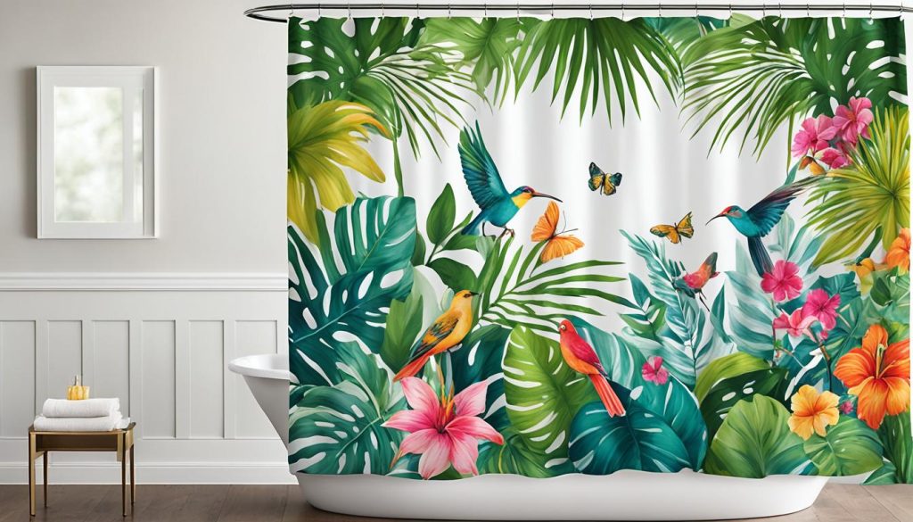 Tropical paradise shower curtain