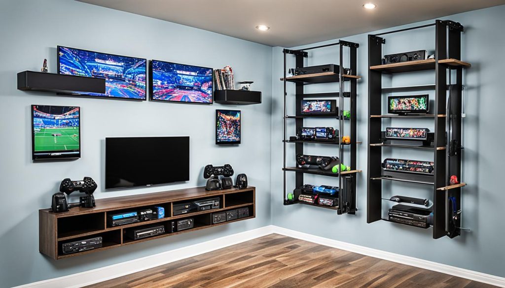 Vertical space utilization in a gamer's hideaway