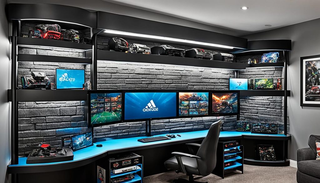 Vertical space utilization in gaming den