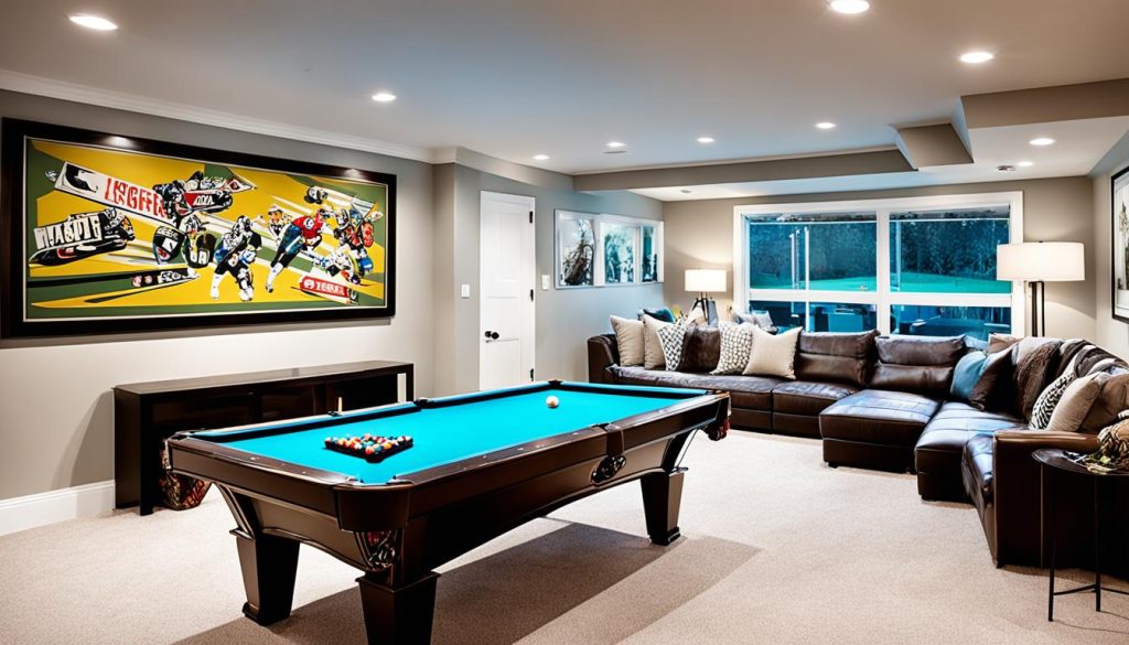 basement game room layout