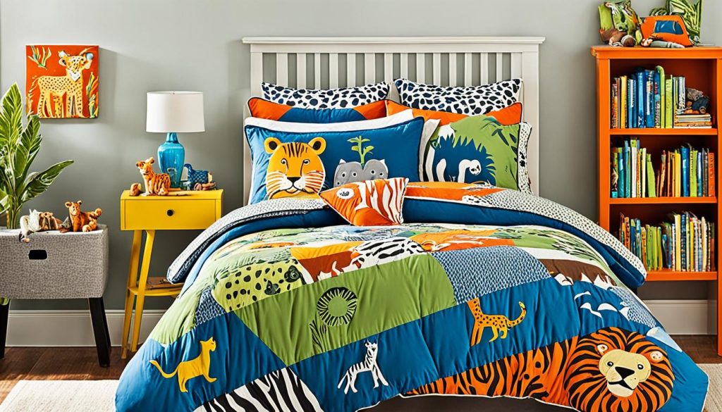 creative boys sleep spaces with animal-themed bedding