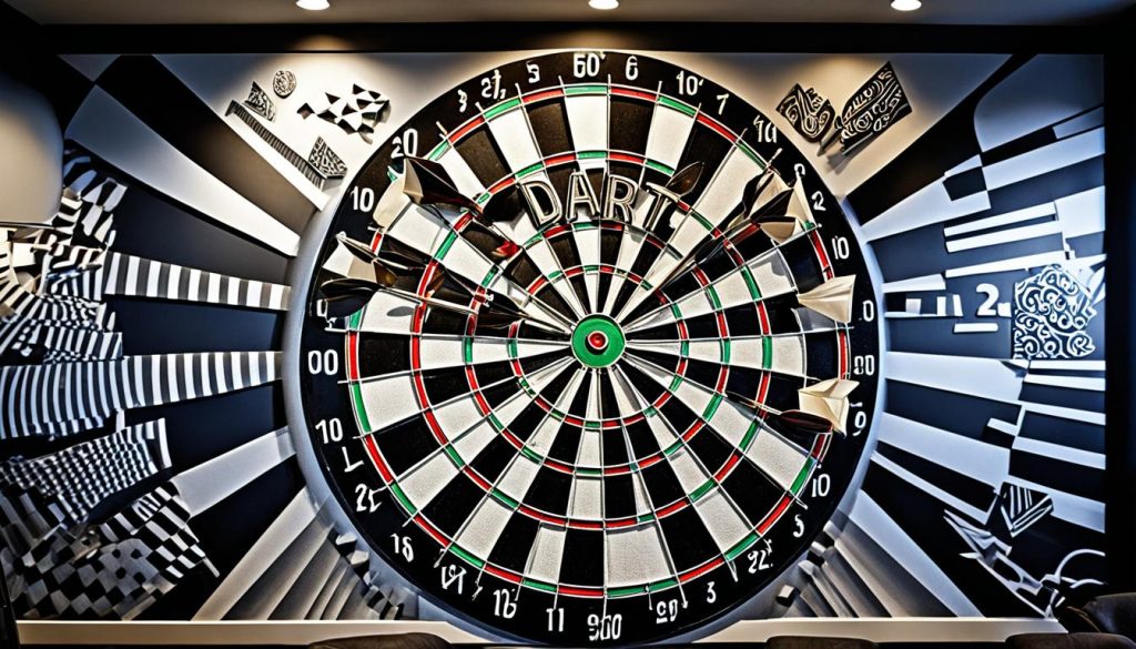 dart board wall design