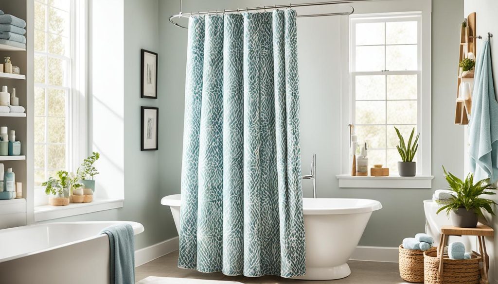 functional art shower curtain care