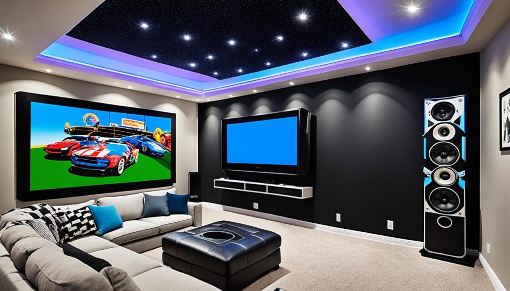 home theater games room acoustic panels