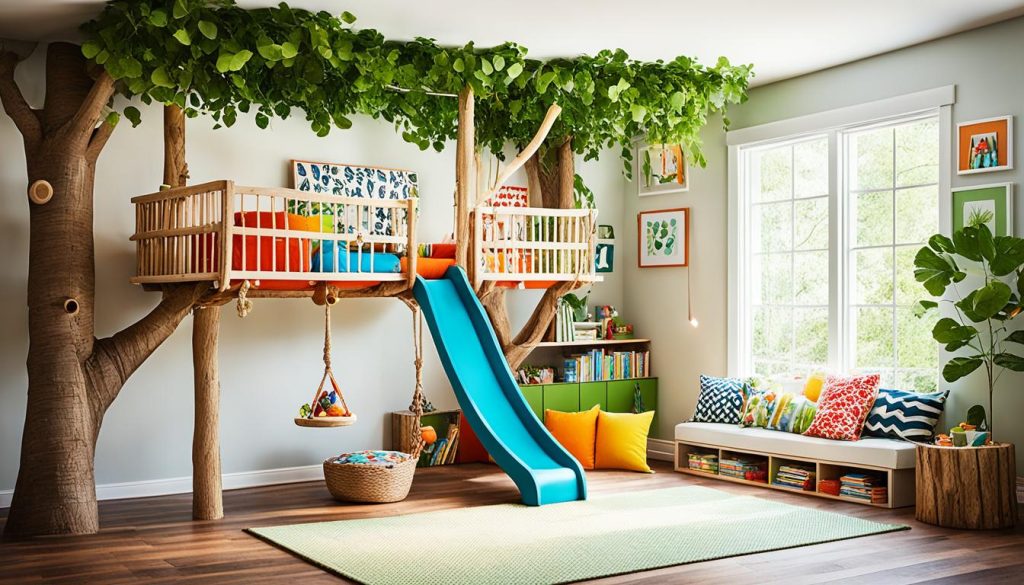 indoor treehouse playroom