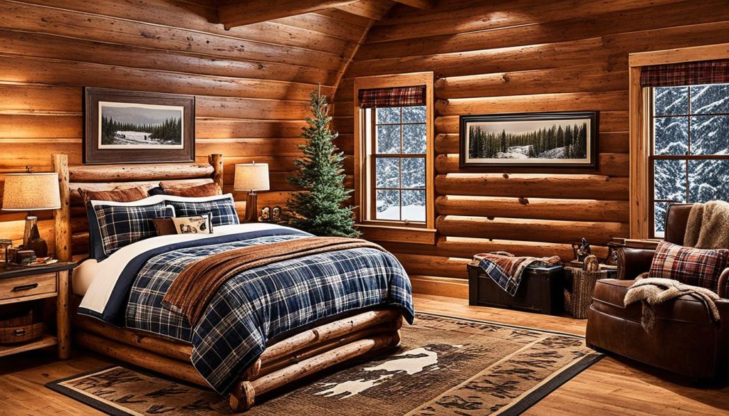 log cabin themed rooms