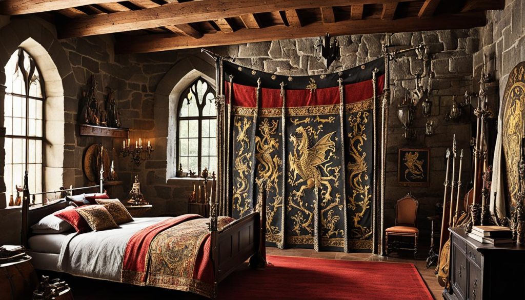 medieval tapestry bedroom