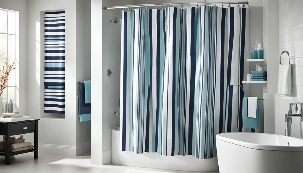 modern shower curtains with stripes