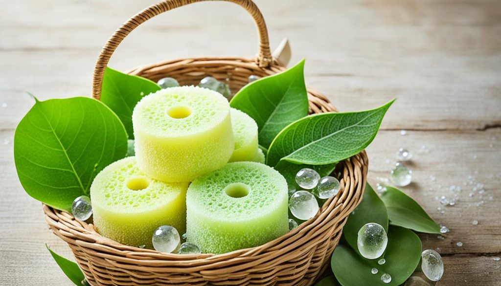 natural loofah sponges for shower storage