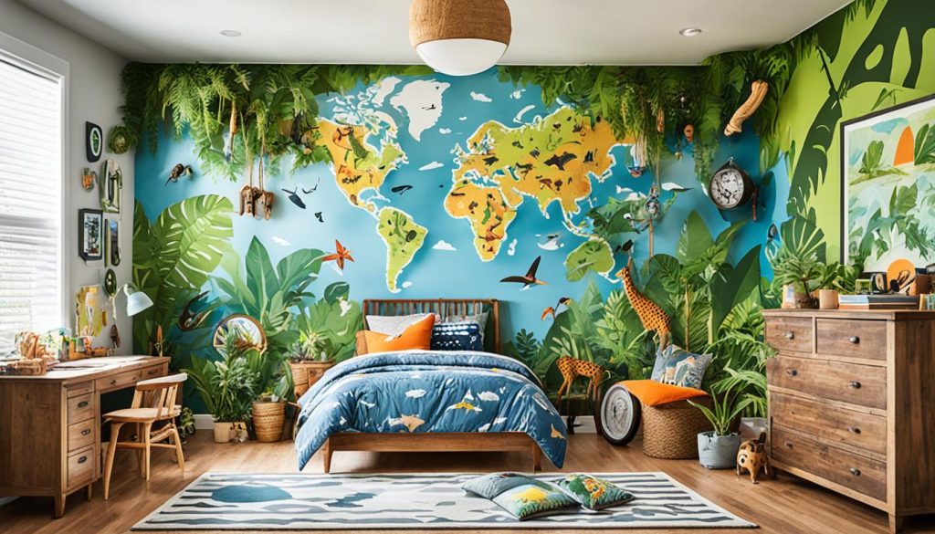 nature-themed bedroom ideas for energetic kids