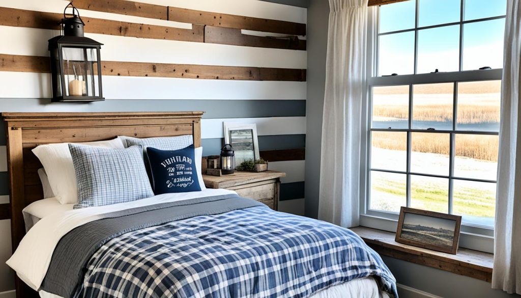 rustic decor in farmhouse bedroom